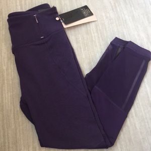 Purple mesh leggings